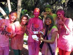 Image result for college girls holi photo india