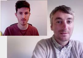 Craig Redman (left) and Karl Maier (right) chatting on Skype. - yellowtrace_Skype-CraigKarl