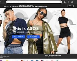 Image of ASOS website homepage