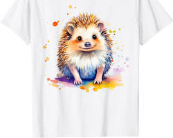 Tshirt with a hedgehog designの画像