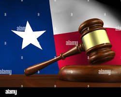 Image of gavel, a will, and a Texas flag
