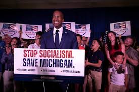 Michigan Republican gubernatorial candidate John James announces running mate