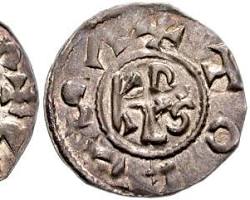 Image of Carolingian coinage silver denier