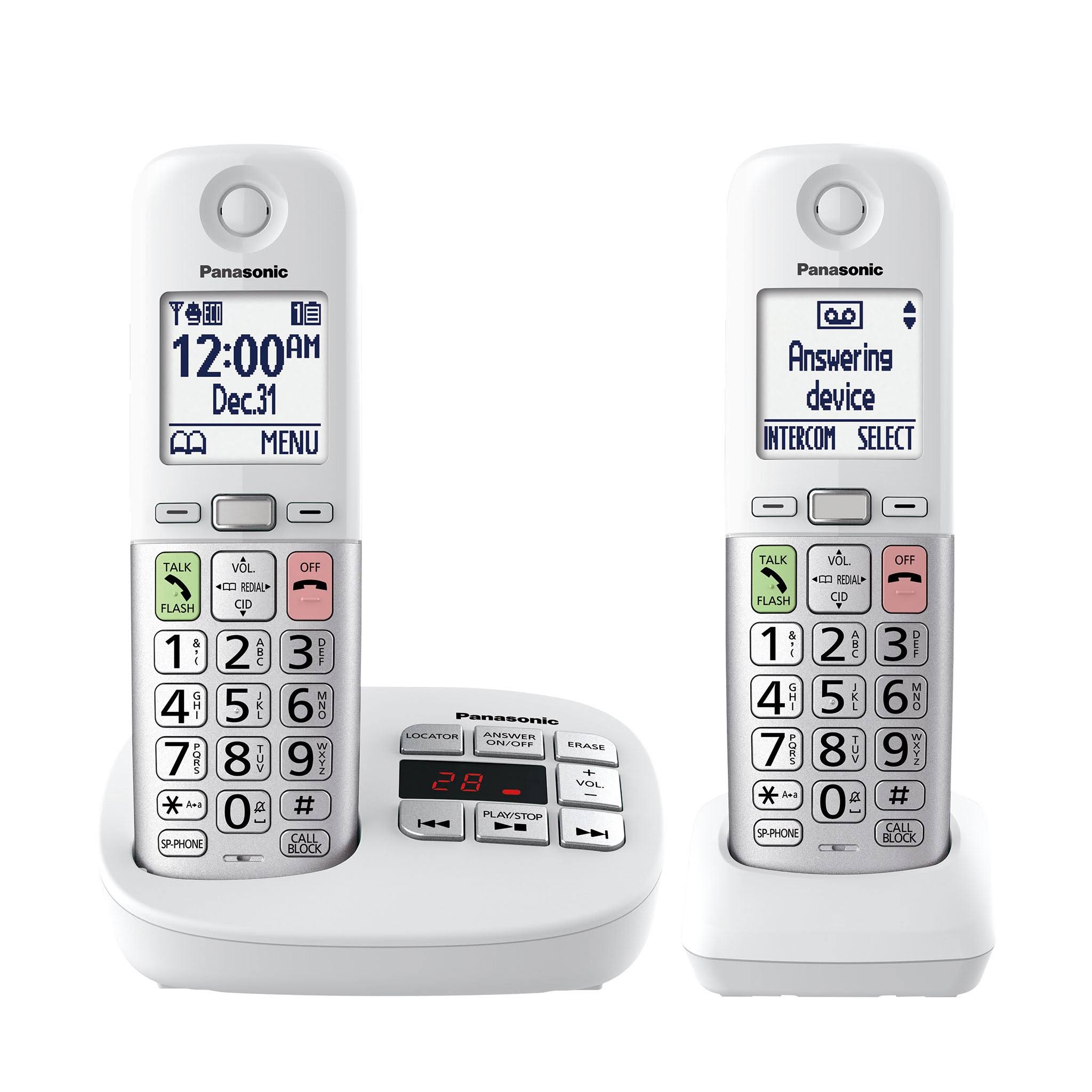 Easy-to-Use Cordless Phone with Flashlight and Quick-Touch Dialing