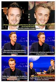 Aaron Paul and Tom Felton | Funny Pictures, Quotes, Memes, Funny ... via Relatably.com