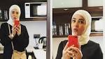شاهد? ايمي سمير غانم بالعباءة