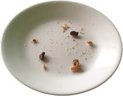 Image result for empty plate with crumbs