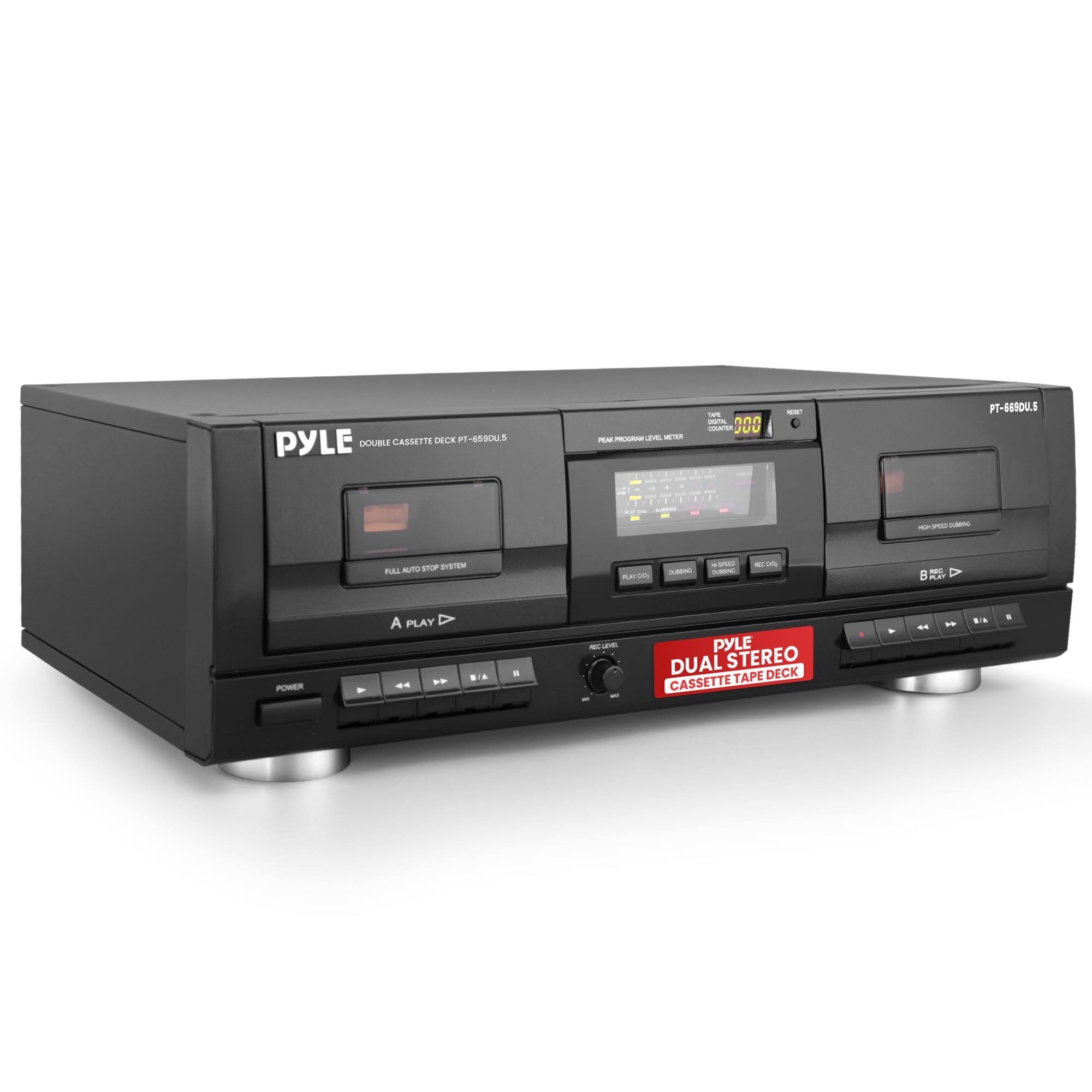 Pyle Pro Dual Cassette Deck with MP3 Converter