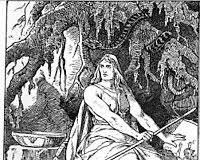 Imagem de Hel, a deusa do submundo da mitologia nórdica