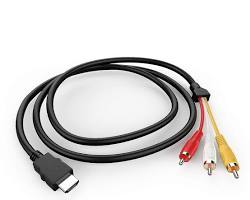 HDMI cable with audio and video connectors