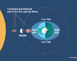 Image of Earth and Moon showing tides