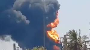 حادثه دقایقی قبل در پالایشگاه نفت آبادان
