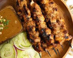 Gambar Sate Buntel with peanut sauce