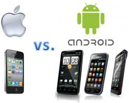 Resultado de imagen de movil android vs iphone
