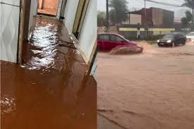 Chuva forte alaga ruas e casas em Campo Grande; MS segue sob alerta de tempestade e frio intenso