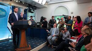 Vice-President JD Vance hosting White House press briefing