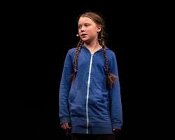 Image of Greta Thunberg speaking at a TED Talk