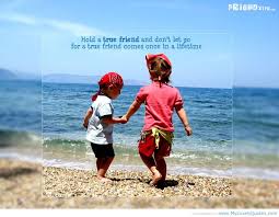 Friendship Quotes: The Two Kids Play Together In The Sea Sands The ... via Relatably.com