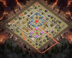 Air Attack TH11 Base Layout resmi
