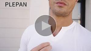 PLEPAN Mens T-Shirts Short Sleeve V Neck Henley Shirt Muscle Fit Gym Workout Athletic Fresh Clean Classic Tees - Product from Amazon.com