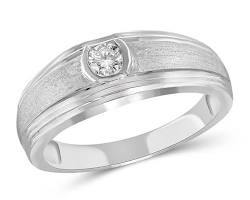 Image of Statement White Gold Ring for men