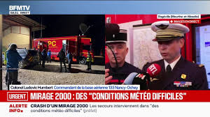 Crash d'un Mirage-2000: "Ils étaient hier en mission d'entraînement de type vol de nuit", explique le commandant de la base aérienne 133 Nancy-Ochey — BFM