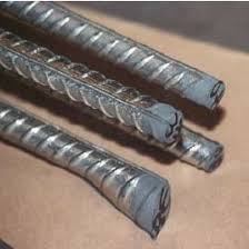 Showing touch-up repair of the cut ends of galvanized rebar ...