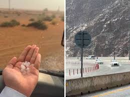 UAE weather update: Hail reported in Dubai’s Margham as NCM issues flash flood alert