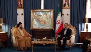 ببینید | دیدار و رایزنی عمار حکیم با دبیر شورای عالی امنیت ملی ایران
