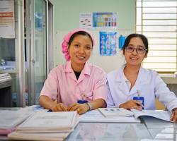 Image of healthcare worker in Cambodia