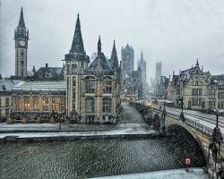Gambar Ghent in Belgium during winter