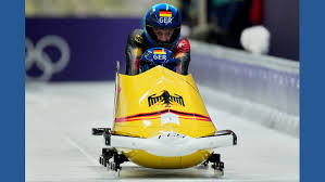 Germany's Johannes Lochner starts fast in Olympic 2-man bobsled race