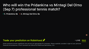 September 8, 2026: Pridankina vs Mintegi Del Olmo Tennis Prediction Market