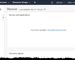 Image of viewing discovered applications in the AWS Application Discovery Service console