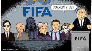 Cartoonist Jon Horner';s interpretation of the FIFA scandal.