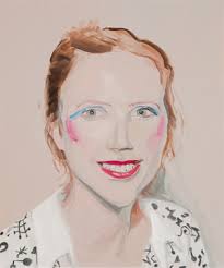 Currently on display at Neon Parc, Jess Lucas&#39;s candy-coloured paintings feature female subjects that look a little bit wrong. They have waxy faces, ... - jess-lucas-joanna-2010