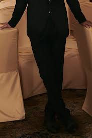 Amaare - Men Black Suiting Bead Embroidered Designer Tuxedo Set At Pernias Pop Up Shop - Product from Pernia's Pop Up Shop