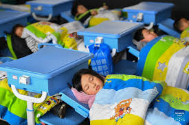 Foldable chairs put into use at classrooms of primary school ...