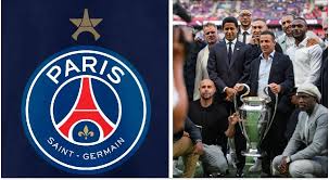 Nasser Al Khelaifi and PSG icons pose with Champions League trophy ahead of Angers clash