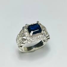 Certified 1.6ct Natural Dark Royal Blue Sapphire 925 Sterling Silver 9ct 14k 18k 22k 375 5