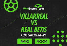 Villarreal vs Real Betis Confirmed Lineups
