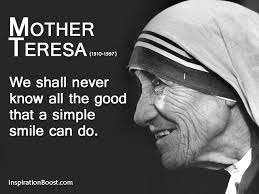 Smile Mother Teresa Quotes. QuotesGram via Relatably.com