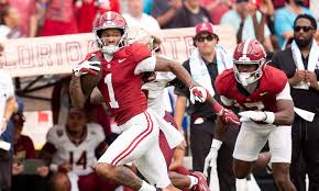 LOOK: Alabama WR Ryan Coleman-Williams warms up in knee brace ahead of Mississippi State - Touchdown Alabama