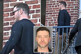 Justin Timberlake arrives at Hamptons court where he is expected to accept plea deal in DWI case