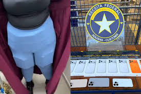 Mulher é pega com 16 iPhones escondidos na roupa durante abordagem da Receita Federal | Brasil | O Liberal