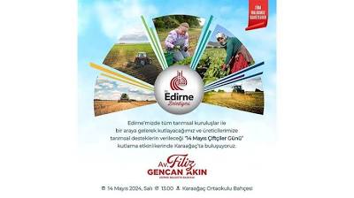 Edirne Belediyesi’nin çiftçilere destek