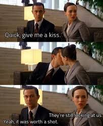 inception: quick give me a kiss they&#39;re still looking at us yeah ... via Relatably.com
