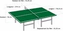 Dimension table tennis de table