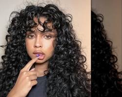 Image de Defined Curls with Curtain Bangs