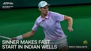 Sinner Tennis Player changes approach at Indian Wells after heat cramps and Australia loss